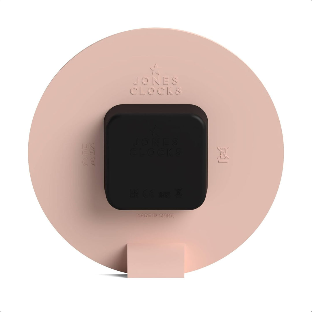JONES CLOCKS® Hampstead Schreibtisch Uhr | Freistehend | Rosa | Elegante, erhabene Ziffern | Ideal f