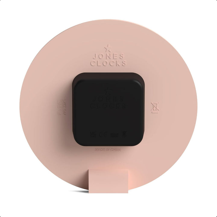 JONES CLOCKS® Hampstead Schreibtisch Uhr | Freistehend | Rosa | Elegante, erhabene Ziffern | Ideal f