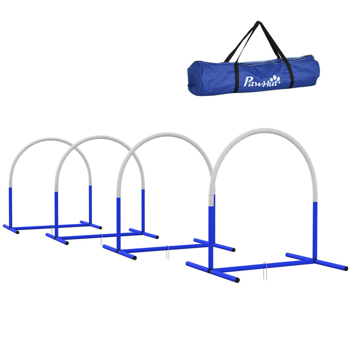 PawHut Hunde-Agility-Trainingsgeräte, Hund Agility Set, 4-teilges Agilityset für ältere Hunde, Hunde