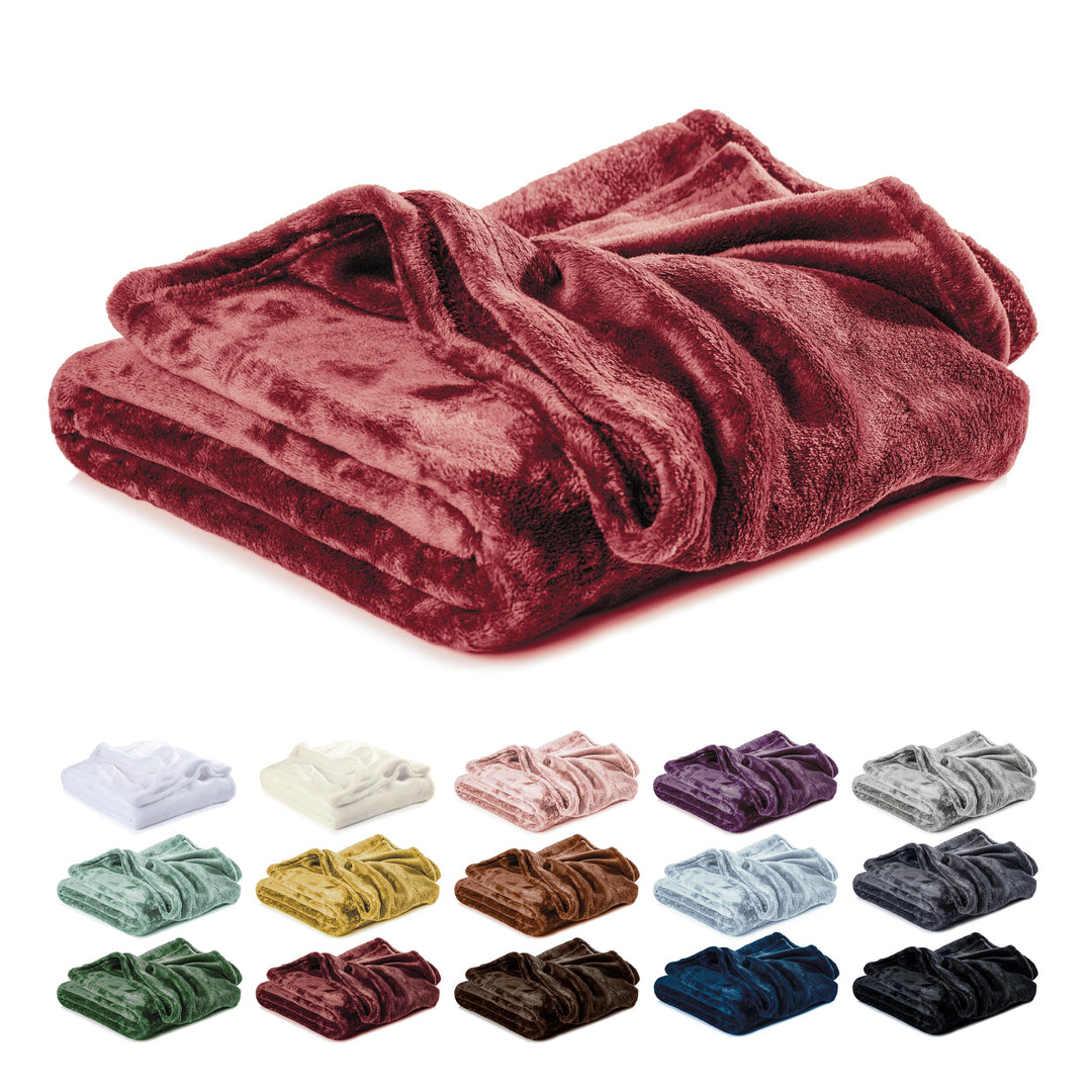 Lavea® Kuscheldecke 180x220 cm aus Mikrofaser – Flauschige Fleecedecke für Sofa und Bett, weiche Dec