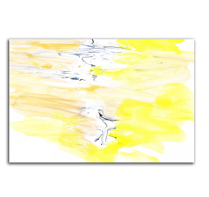 Paul Sinus Art 60x80cm Abstrakt004_Leinwandbild Abstrakte Kunst Kunstdruck auf Leinwand gelb schwarz