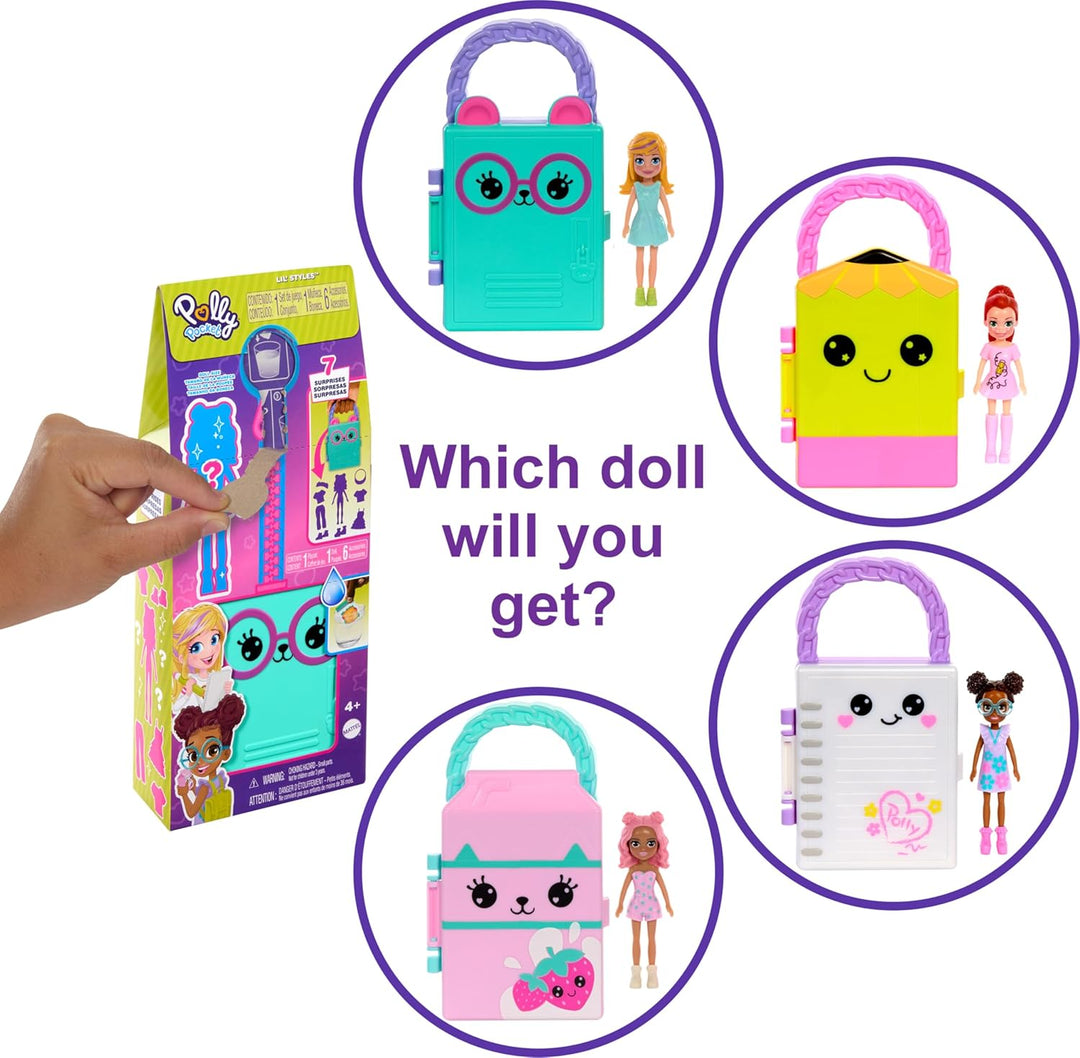 Polly Pocket Fashion Reveal Closet Spielset für Mädchen ab 4 Jahren
