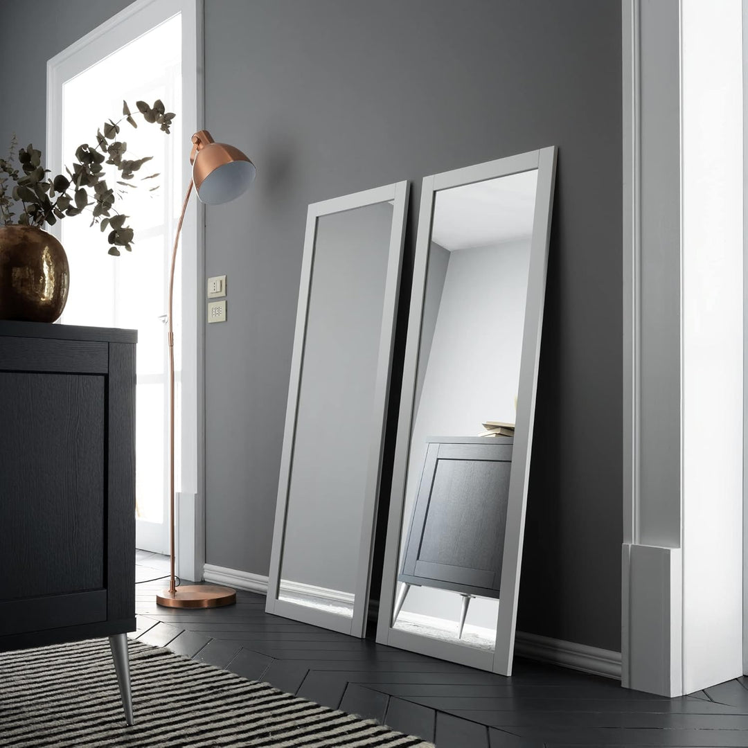 ARHome Wandspiegel, Smart, 140 x 50 cm, Weiss, Spiegel, Made in Italy Weiss 140 x 50, Weiss 140 x 50