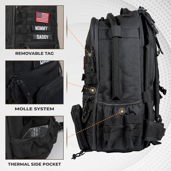 Mossa tactical baby gear Schwarz, Schwarz