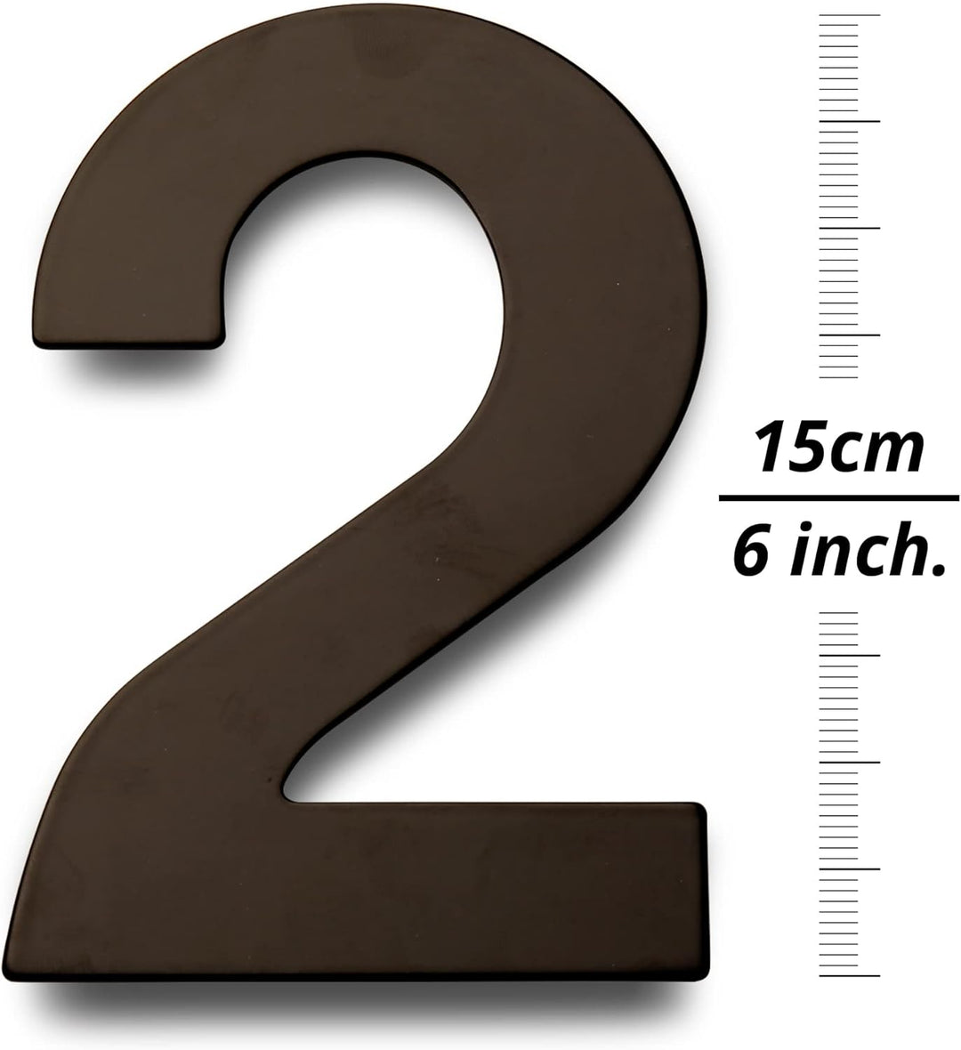 HASWARE 304 Edelstahl Moderne Hausnummer 6 Zoll/15cm Stilvolle Tür Alphabet Plakette für Strasse Hom