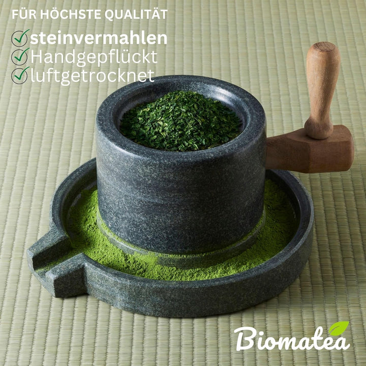 Japan Matcha Set 50g Ceremonial Matcha + Bambus Matchabesen Whisk