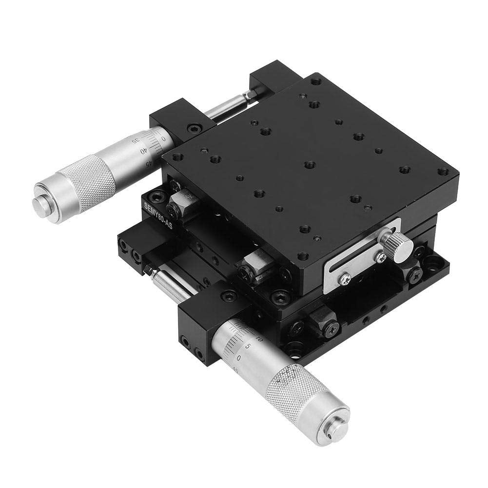 Manueller XY-Lineartisch mit 2 Achsen, 80 × 80 × 40 mm Hohe Genauigkeit Kreuzrollen-Linearbewegung M