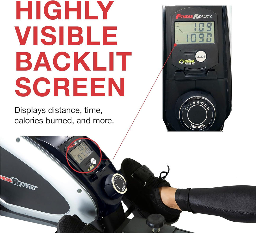 Fitness Reality 1000 Plus Bluetooth Rudergerät mit optionalen Ganzkörperübungen und kostenloser