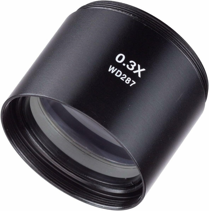 AmScope ZM03 Barlow-Objektiv für Stereomikroskopköpfe der ZM-Serie, 48mm Durchmesser, 0.3X