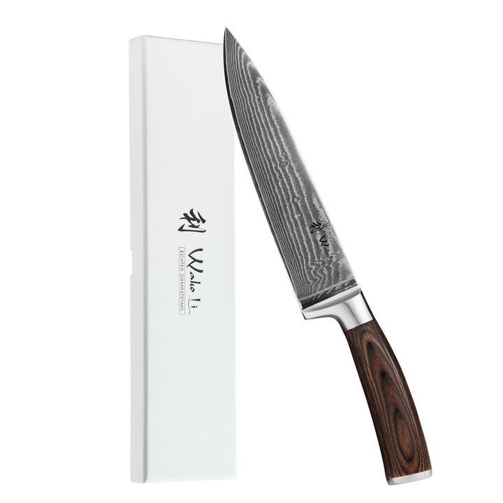 Wakoli EDIB Damastmesser Chefmesser 20 cm Klinge extrem scharf aus 67 Lagen I Damast Küchenmesser un