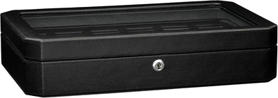 ROTHWELL 12 Slot Leder Uhrenbox für Herren - Luxus Uhrenetui Display Organizer, Herren Aufbewahrungs