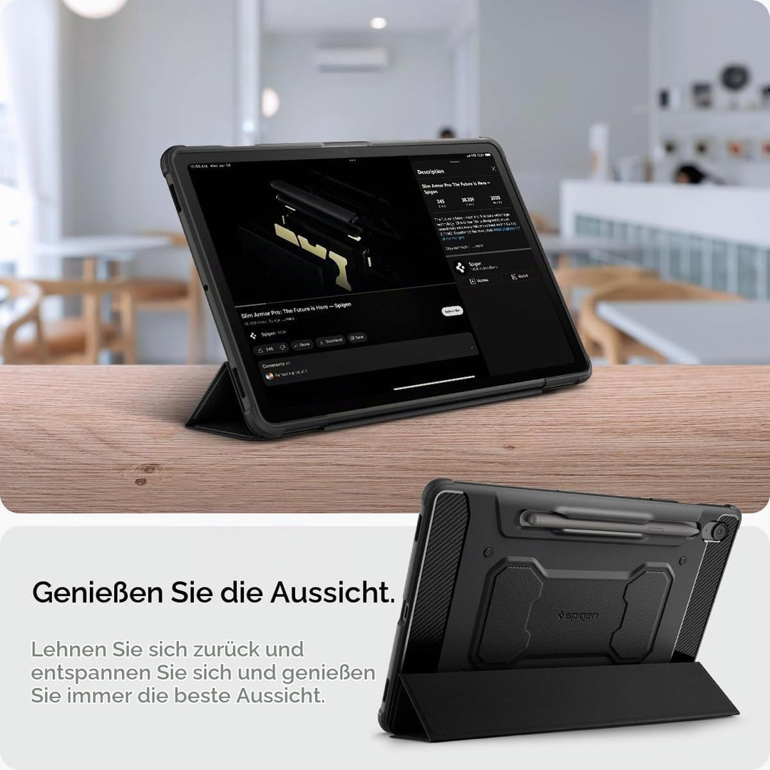Spigen Rugged Armor Pro Hülle Entwickelt für Samsung Galaxy Tab S10 FE+ (2025) Schutzhülle mit S Pen
