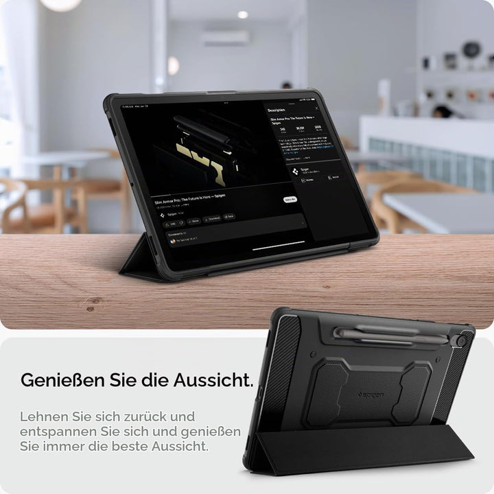 Spigen Rugged Armor Pro Hülle Entwickelt für Samsung Galaxy Tab S10 FE+ (2025) Schutzhülle mit S Pen