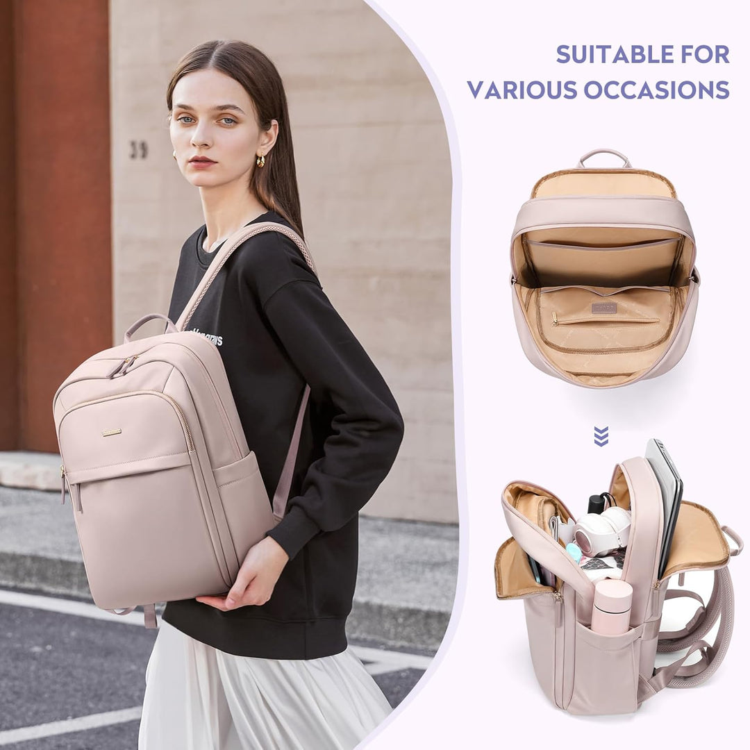 Rucksack Damen Herren, Laptop Schulrucksack,Women Travel Backpack Elegant für Uni Reise Büro, Tagesr