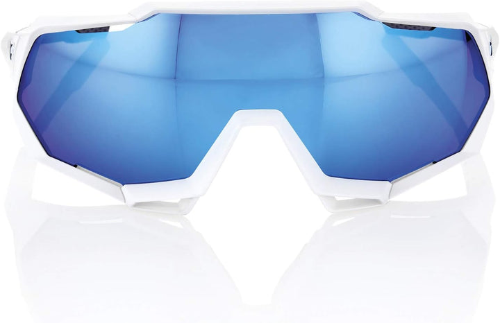 100% Art: uni Status Helment headset Einheitsgrösse Mattweiss – Hiper Blue Multilayer Mirror Lens, E