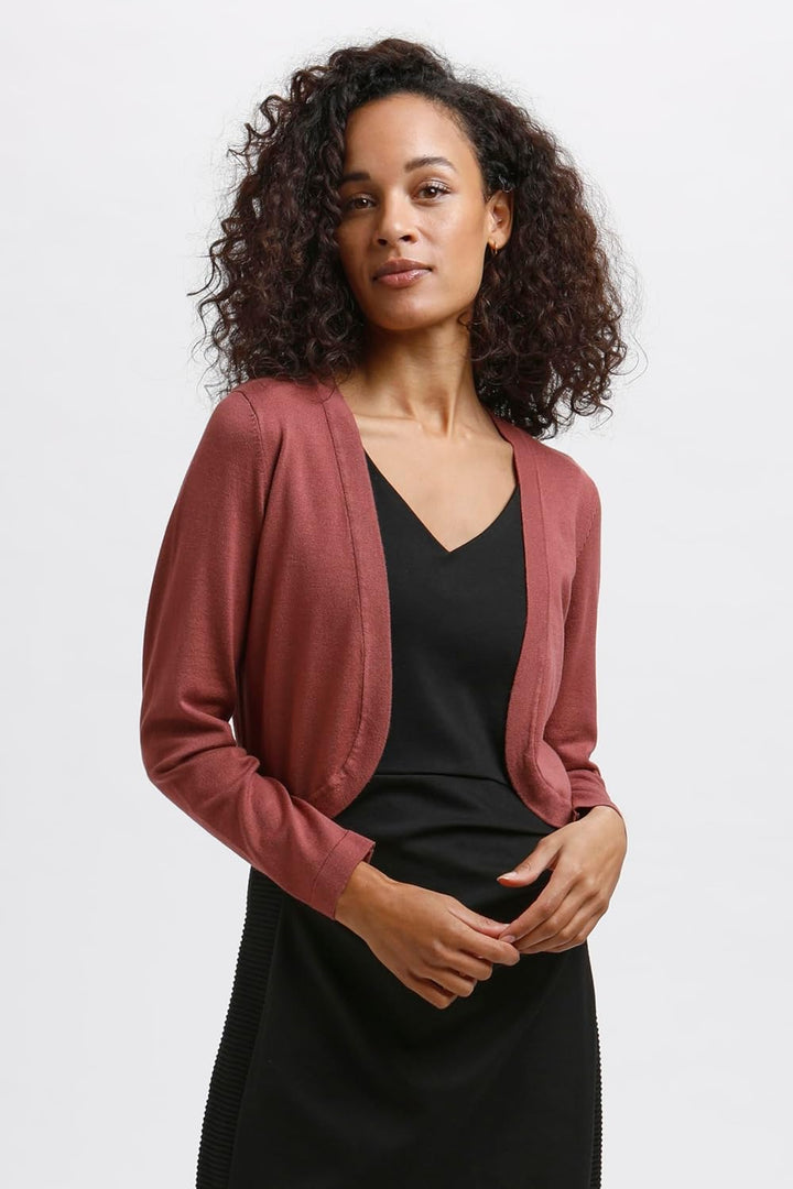 KAFFE Bolero Astrid Damen Bolero Astrid Elegant Jäckchen Langarm Cardigan Bolerojacke XS Apple Butte