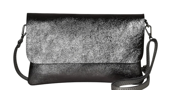 AmbraModa GLX11 - Damen Umhängetasche, Clutch, Handytasche aus echtem Leder mit abnehmbarem und vers
