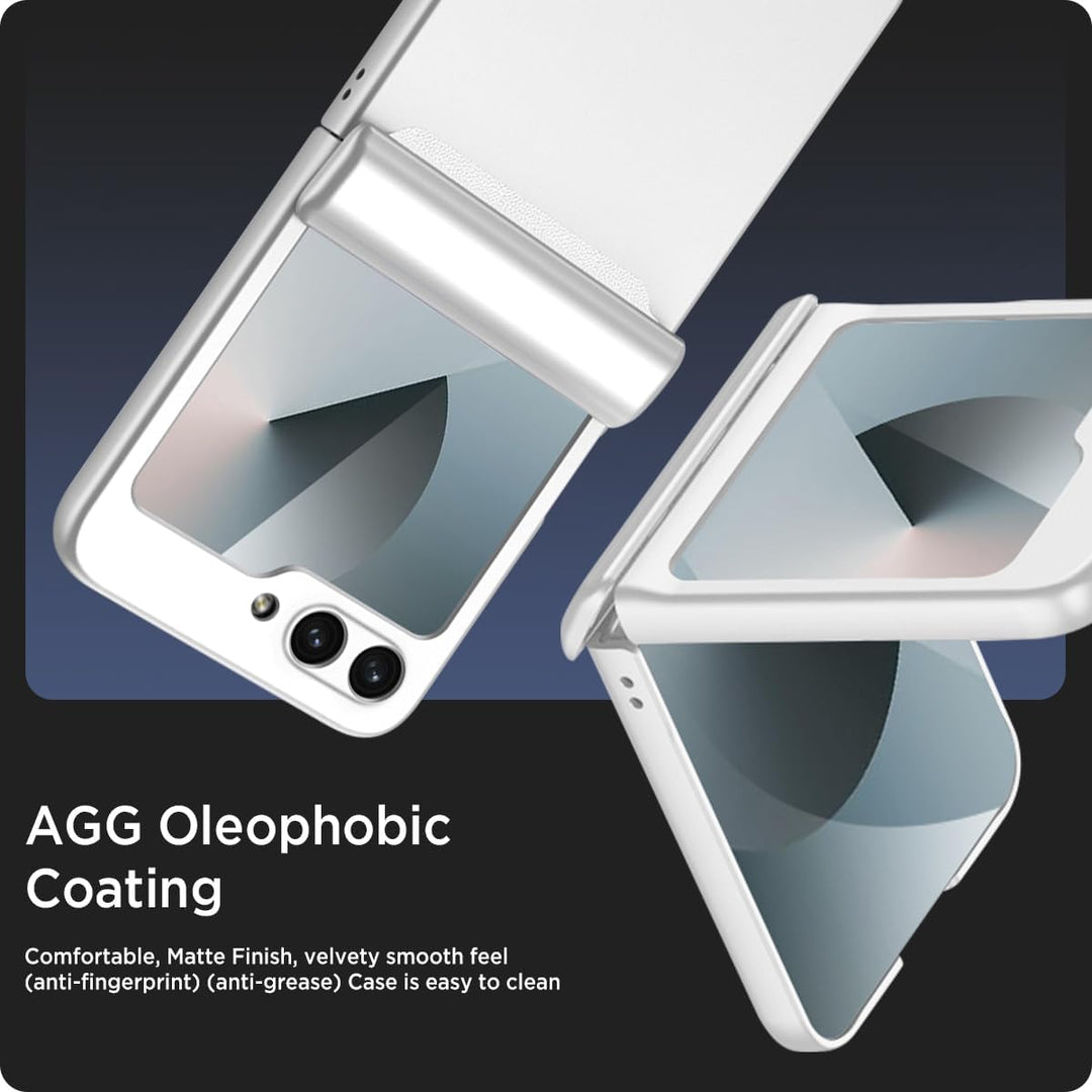Miimall Kompatibel mit Samsung Galaxy Z Flip 6/Flip7 FE Hülle mit Scharnierschutz Magnetischer [Exte
