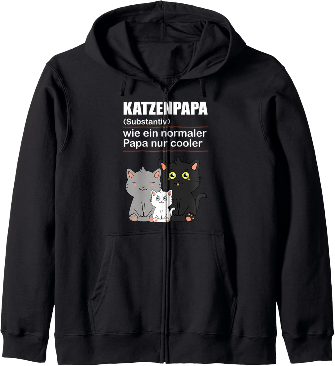 Cooler Katzenpapa Kapuzenjacke