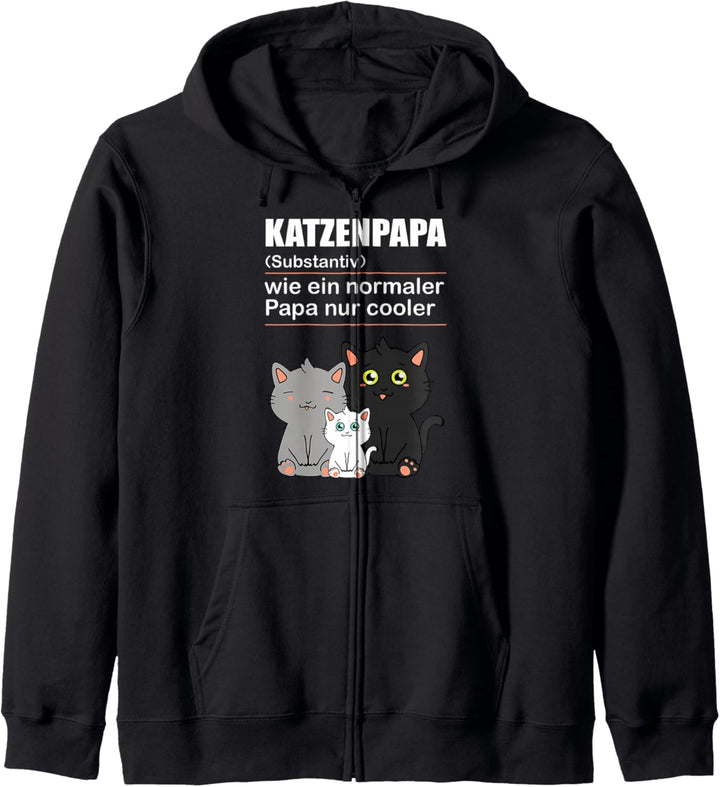 Cooler Katzenpapa Kapuzenjacke