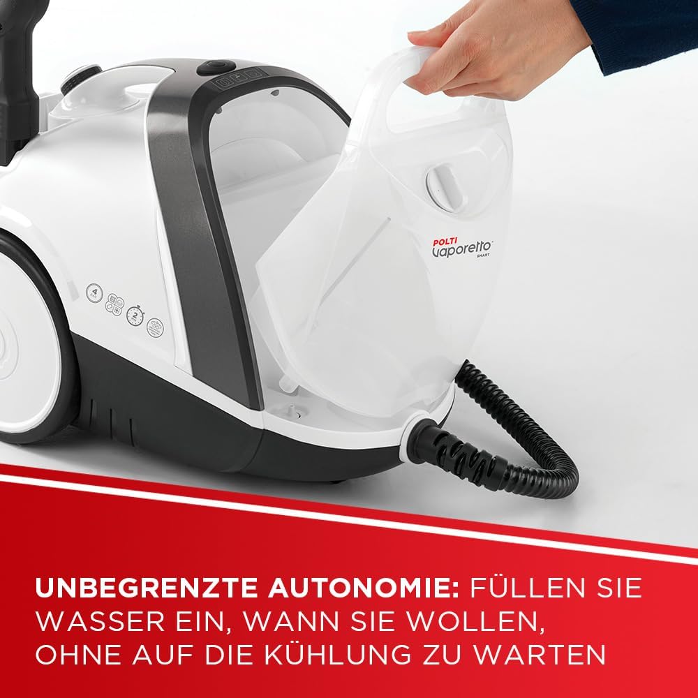 Polti Vaporetto Smart 120, Dampfreiniger mit Hochdruckheizkessel, 4 Bar, tötet und beseitigt 99,99%*