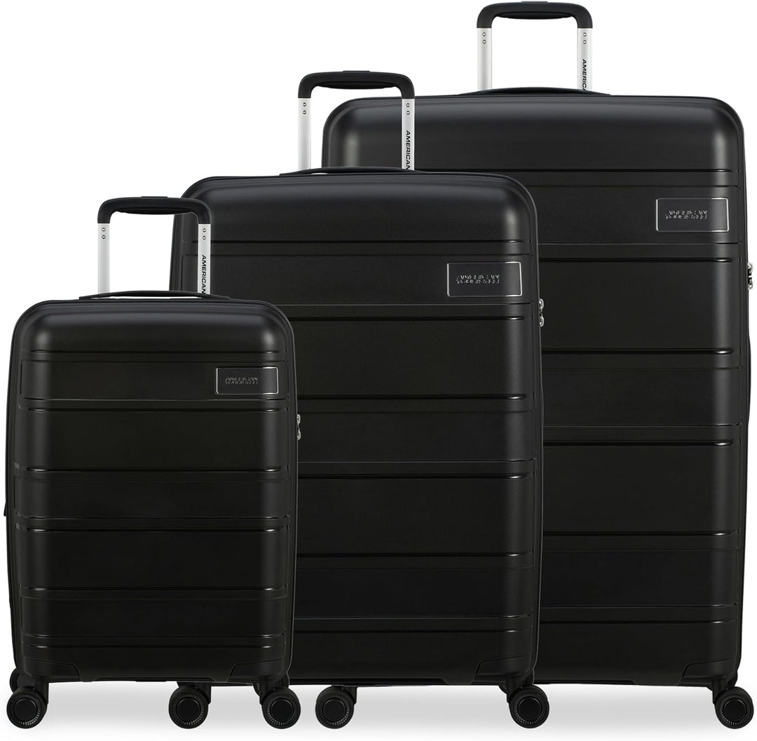 American Tourister Skymax - Kofferset 3-teilig, Schwarz (Bass Black) Black (Bass Black), Black (Bass