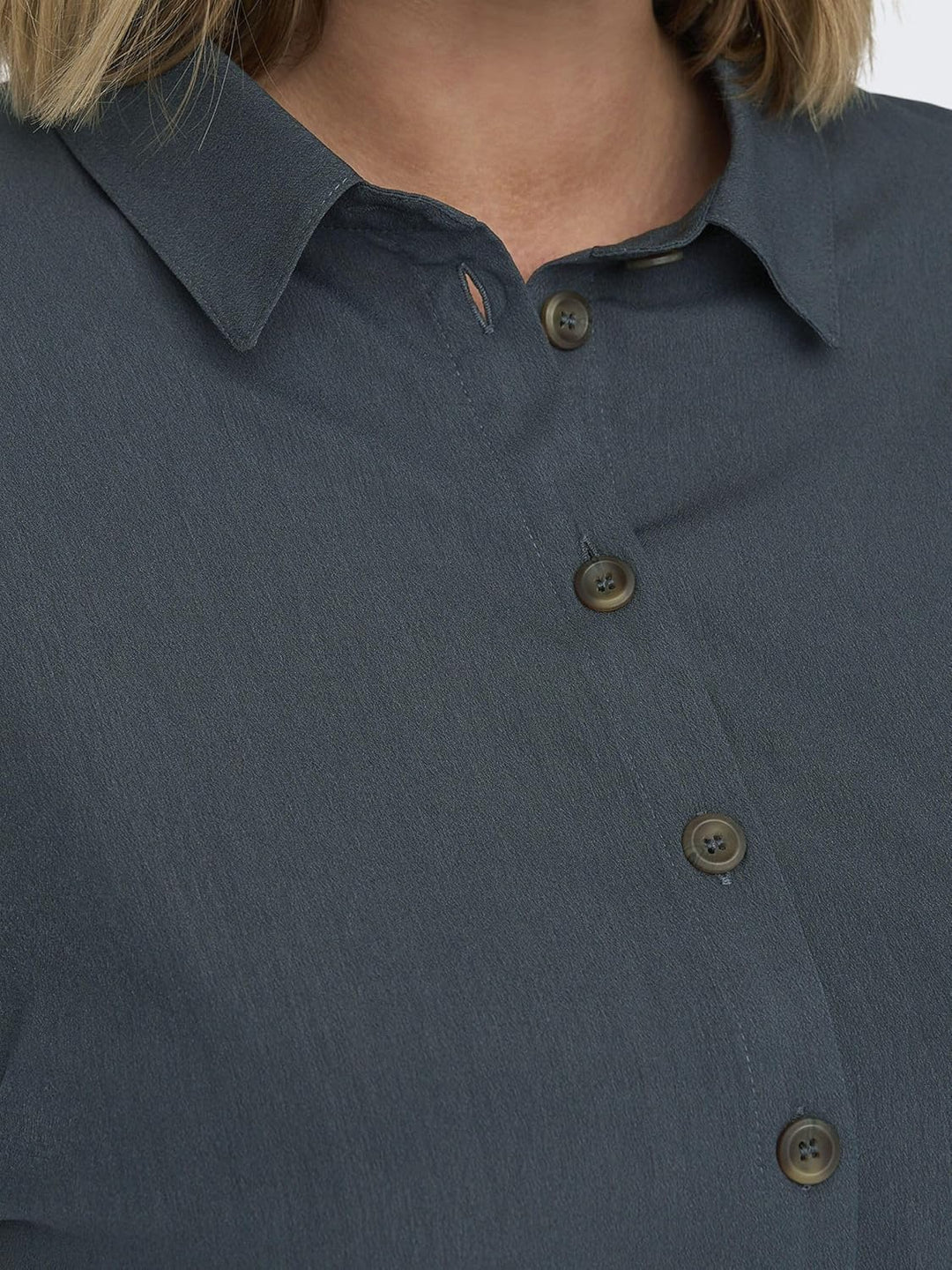 ONLY Damen Cardiega Ss Blk Shirt Dress WVN Noos Kleid 42 Grosse Grössen India Ink, 42 Große Gr&