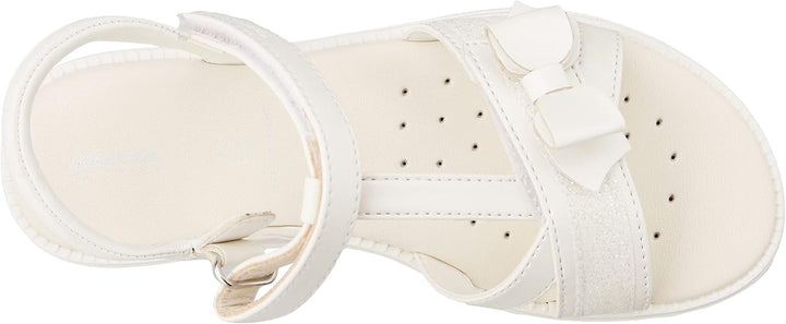 Geox Mädchen J Karly Girl Sandal, 29 EU Schmal Weiß