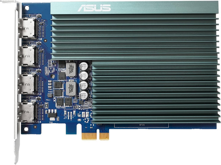 ASUS GeForce GT 730 2GB DDR5 Grafikkarte (4x HDMI, Single-Slot-Design, passive Kühlung, GPU Tweak II