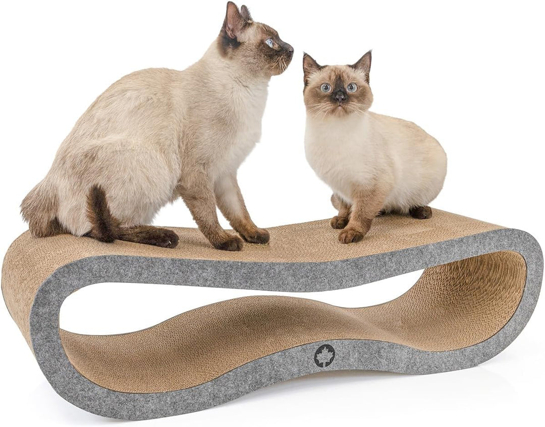 CanadianCat Company | Kratzbrett Orbit 2.0 mit Filz-Front - Kratzmöbel aus Wellpappe inkl. Katzenmin