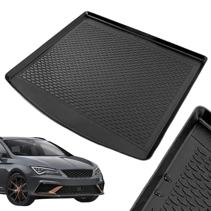 Gama Kofferraum Schutzmatte Kompatibel Mit Cupra/Seat Leon SportsTourer Zubehör — Schwarz Kofferraum