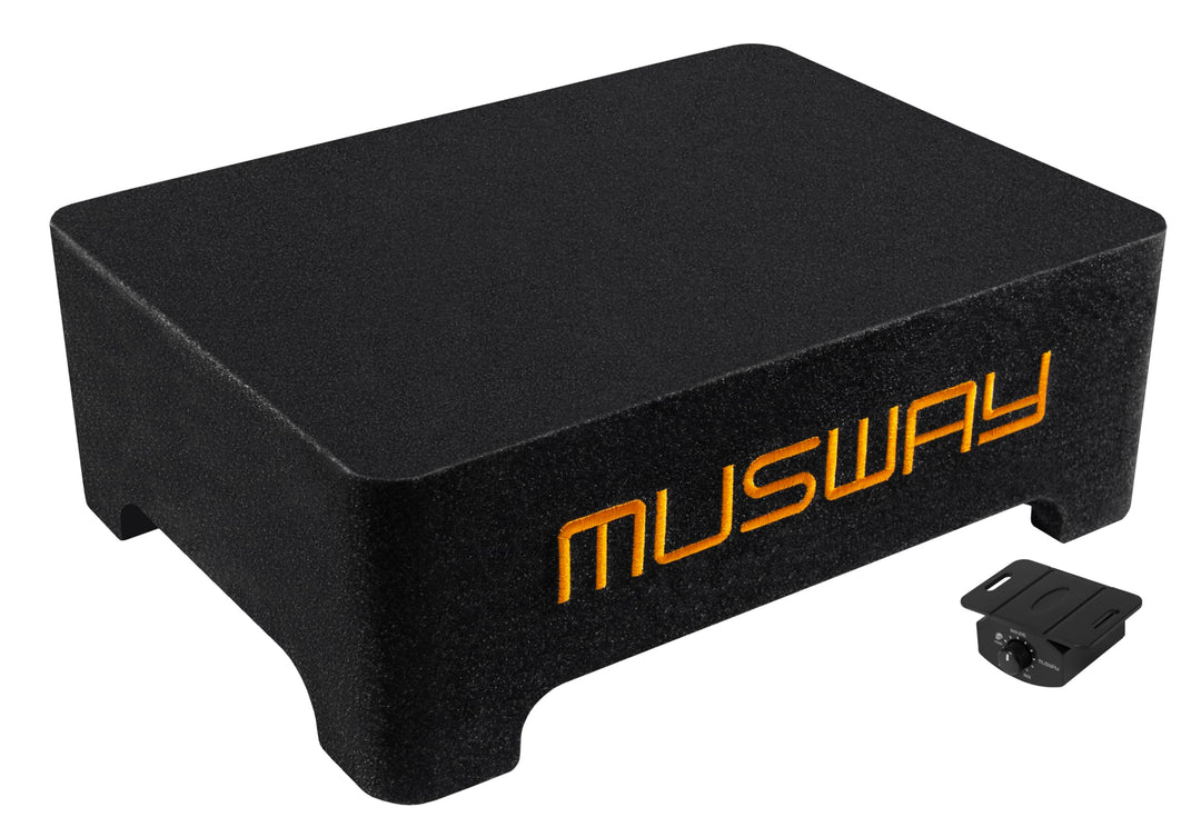 Musway MF108A - AKTIVES SUBWOOFER-System IN FLACH-BAUWEISE (DOWNFIRE) MIT 20 cm (8“) SUBWOOFER