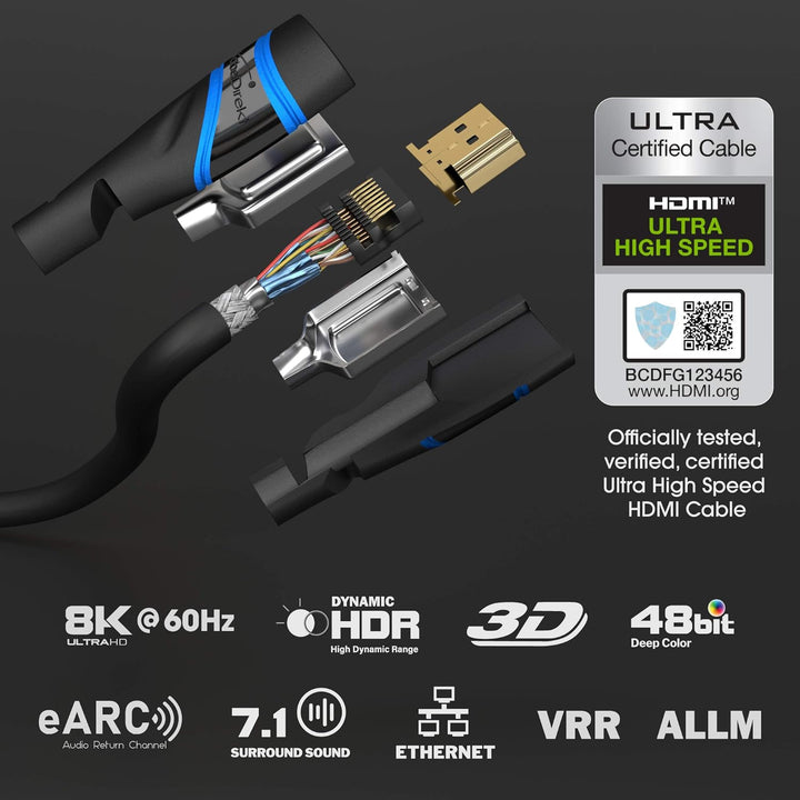 KabelDirekt – 10K & 8K HDMI Kabel, HDMI 2.1b – 5 m, erhältlich in 0,5-5 m – Zertifiziert, in Deutsch