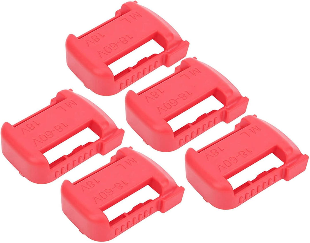 5 Stück Lithium-Batterie-Lagerregal Organizer Aufbewahrungskoffer Gürtelschlitz für Milwaukee M18 18