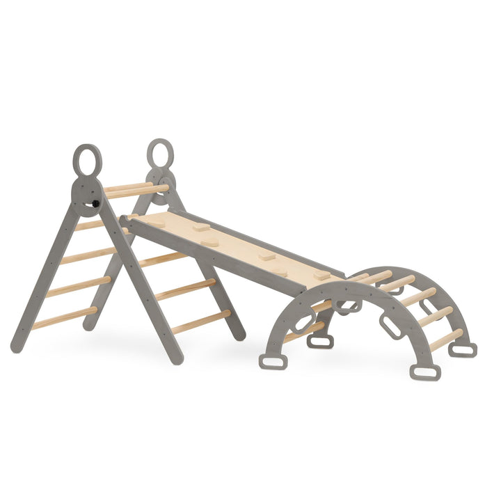 Deryan Montessori Indoor Spielset Indoor für Kleinkinder und Kinder - Kletterwand, 5 in 1 Kletterdre
