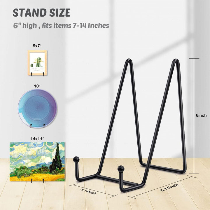Mocoosy 6 Zoll Displayständer für Teller - Black Iron Staffelei Plattenhalter Displayständer Metallr