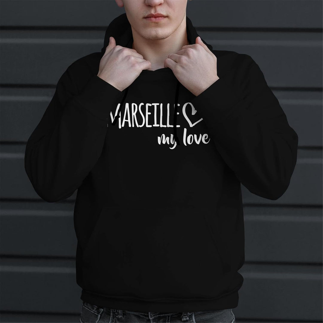 huuraa Unisex Hoodie Marseille My Love Pullover Vegan Grösse 3XL für alle Fans von Marseille Frankre