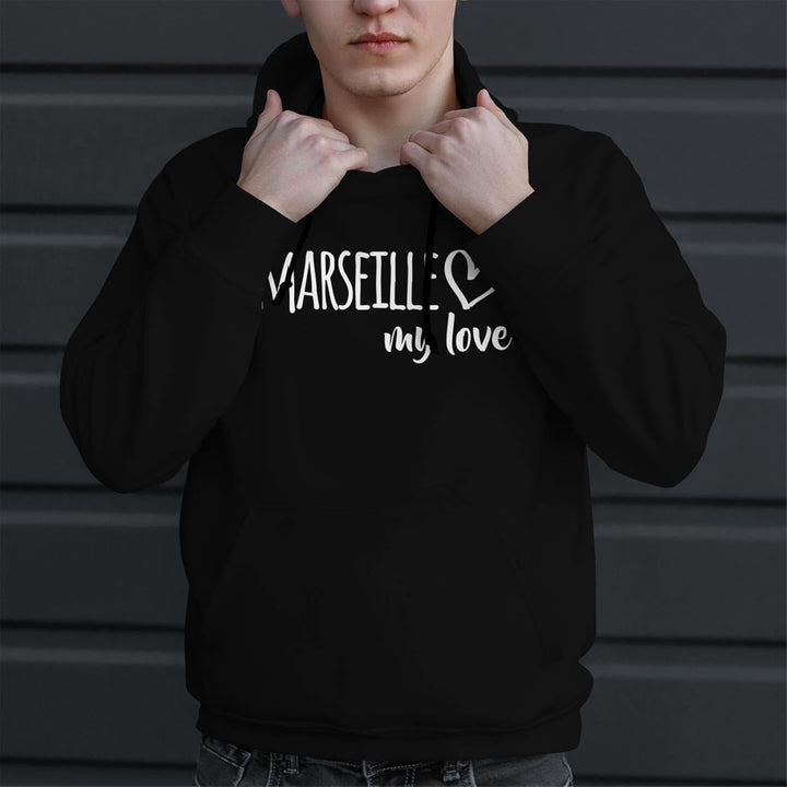 huuraa Unisex Hoodie Marseille My Love Pullover Vegan Grösse 3XL für alle Fans von Marseille Frankre