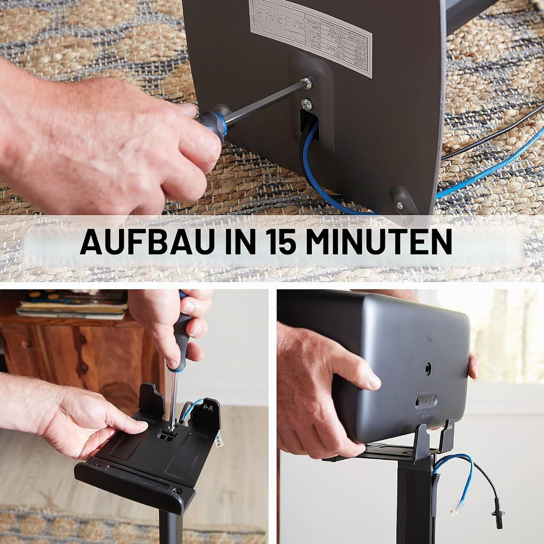 Sanus Kabelloser Lautsprecherständer für Sonos Five und Sonos Play:5 – Audio-Verbesserungsdesign für