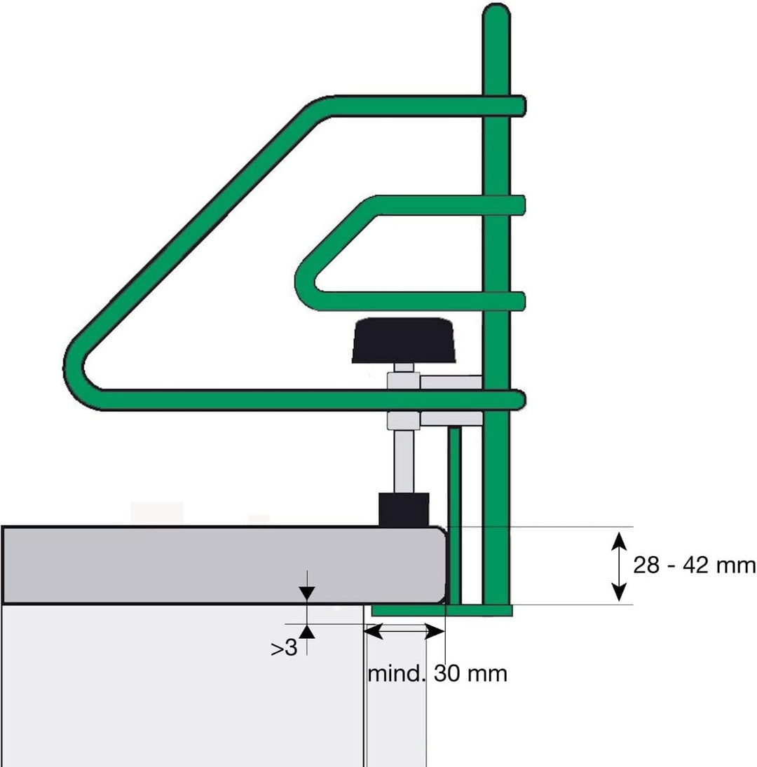 SO-TECH® Herd Kindersicherung aufklemmbar für 90er Kochfeld Breite: 978 mm/Höhe: 140 mm/Tiefe: 175 m