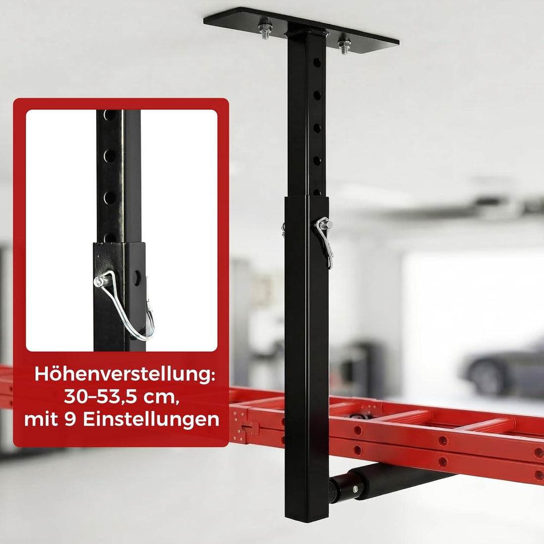Deckenregal Hängeregal Höhenverstellbarer,2 Stück Verstellbares Überkopfleiterregal,dachbox wandhalt