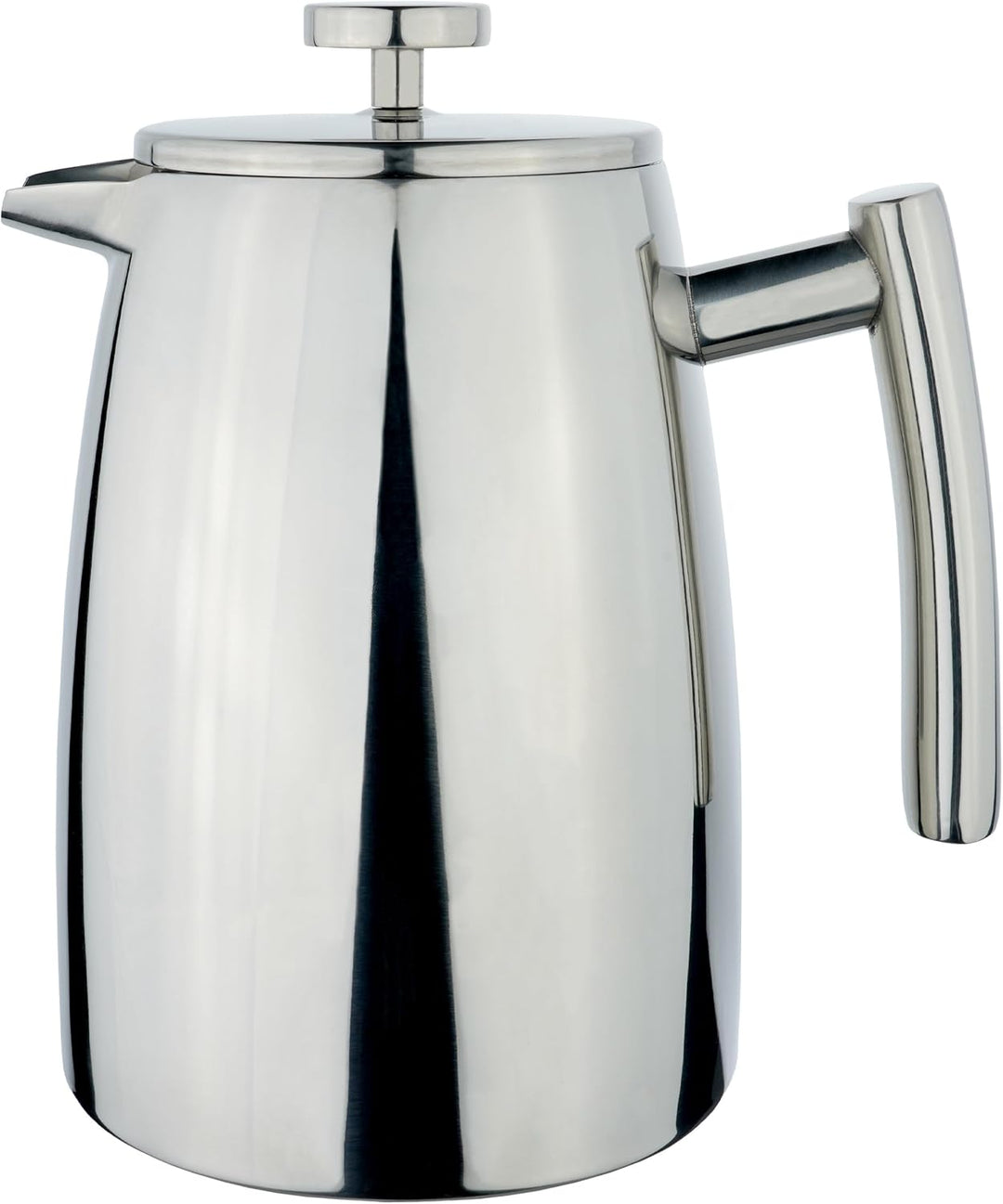 Café Stål Belmont Doppelwandiger Kaffeebereiter aus hochwertigem 18/10 Edelstahl – 8 Mokktassen, 1L,