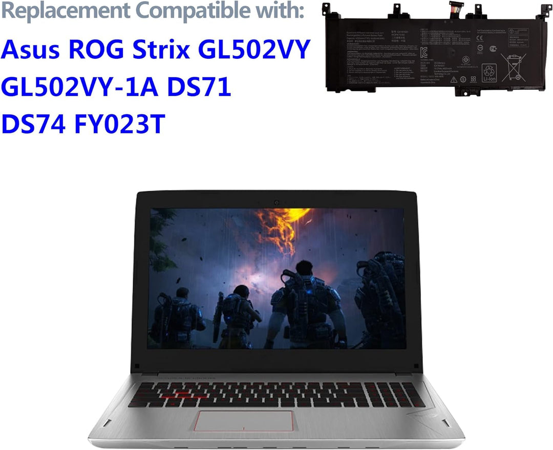 swark Laptop Akku C41N1531 kompatibel mit Asus ROG Strix GL502VY GL502VY-1A GL502VY-DS71 GL502VY-DS7