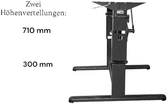 Kesseböhmer Hubtischgestell HTA 116/26 600 mm braun