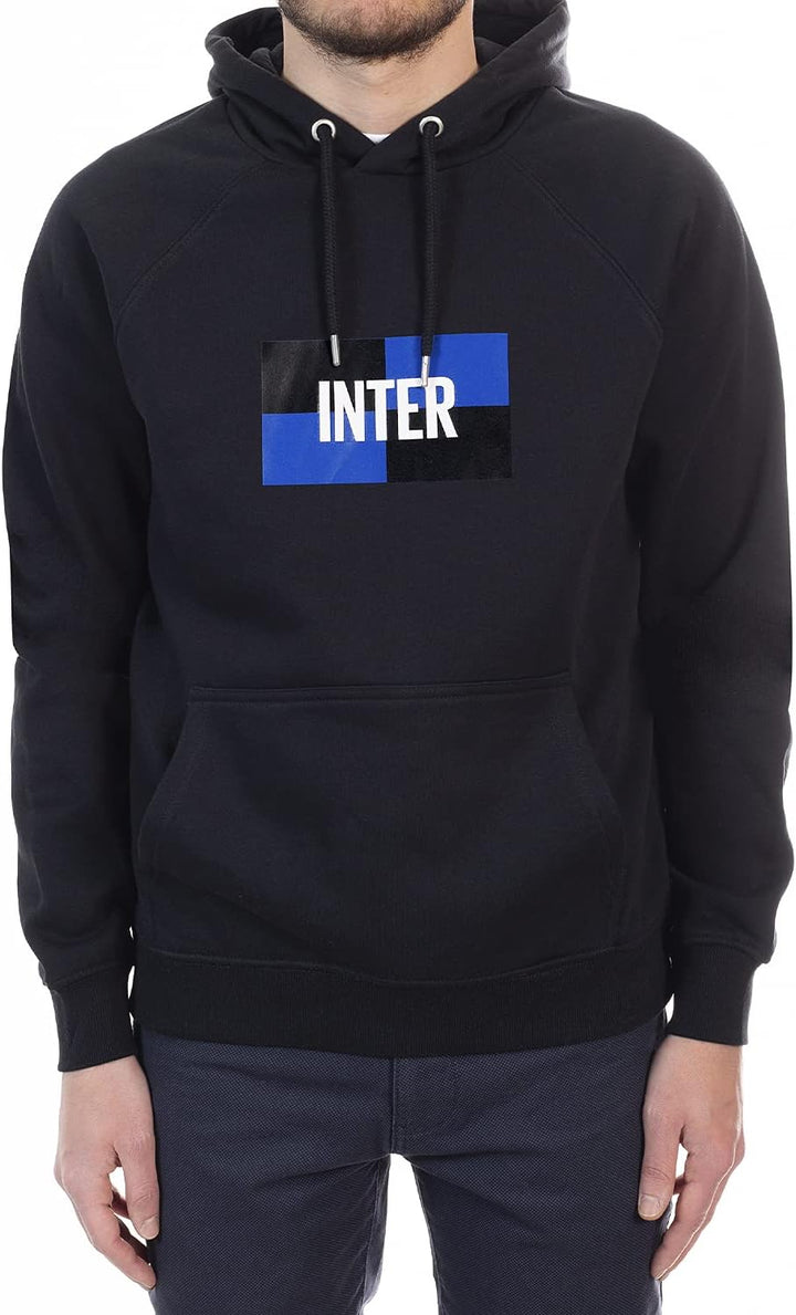 Inter Unisex New Logo Sweatshirt Kapuzenpullover XXL Schwarz, XXL Schwarz