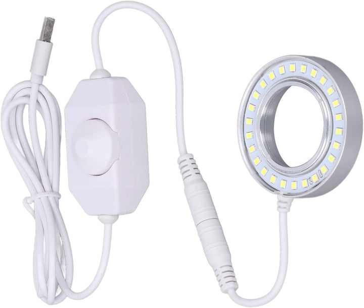 LED-Ringlicht-Illuminator für Stereomikroskope, Spiralschnalle, Einstellbare Helligkeit, LED-Mikrosk
