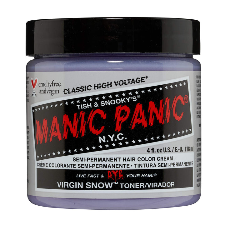 Manic Panic Virgin Snow Classic Creme, Vegan, Cruelty Free, Hair Toner, Eliminates Brassy Tones, 118