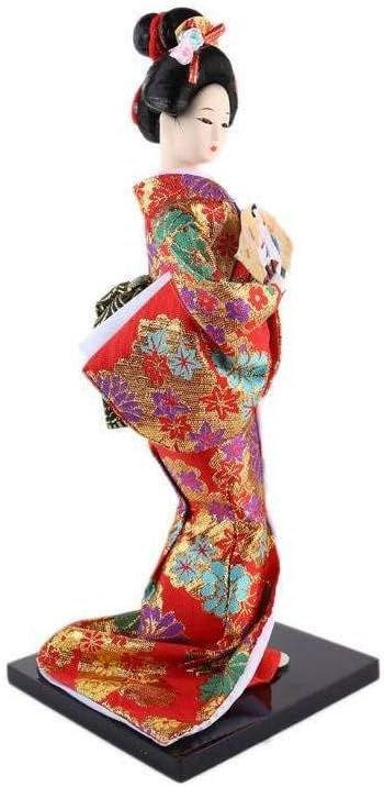lachineuse - Japanische Puppe aus rotem Kimono - Traditionelle asiatische Puppe 31 cm - japanische D