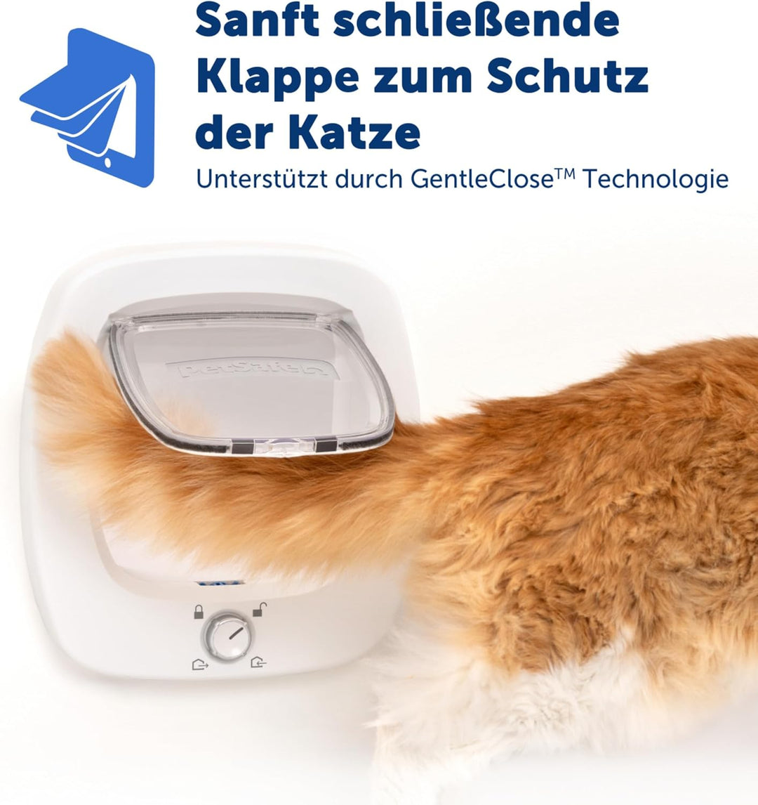 PetSafe - Grosse Katzenklappe - Für Türen im Innen- & Aussenbereich - 4 Verschlussoptionen & Sanft S