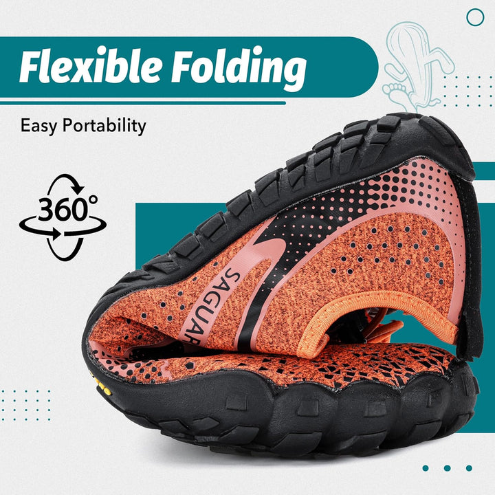 SAGUARO Unisex Barfussschuhe Outdoor Zehenschuhe mit Breite Zehenbox & Zero-Drop Sohle Gr.36-48 37 E